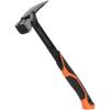 imageKlein Tools H80922S Smooth Face Framing Hammer with Straight Claw 22Ounce Forged Steel Magnetic Nail Starter and ExtraLarge Squared Strike FaceMilled Face