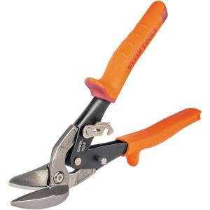 imageKlein Tools 2400L LeftCutting Offset Snips Aviation Tin Snips with Forged Blade for Precision Sheet Metal CuttingLeftCutting
