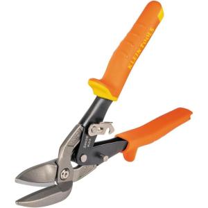 imageKlein Tools 2400L LeftCutting Offset Snips Aviation Tin Snips with Forged Blade for Precision Sheet Metal CuttingStraightCutting
