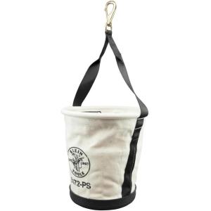 imageKlein Tools 5172PS HeavyDuty TaperedWall Bucket with 15 Inside Pockets No 4 Canvas15Pocket