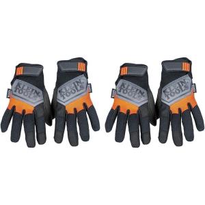 imageKlein Tools 60595 Work Gloves General Purpose Gloves Comfortable Suede Palm Touchscreen Capable Hook and Loop Closure MediumExtra Large