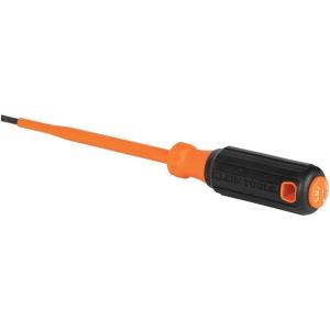 imageKlein Tools 6816INS Insulated Screwdriver Made in USA 1000V 316Inch Cabinet Tip Screwdriver with 6Inch Shank TipIdent CushionGrip Handle