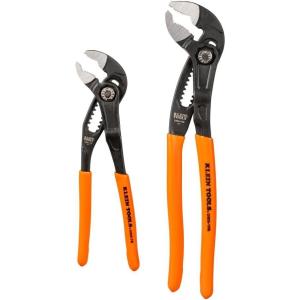 imageKlein Tools D5052BKIT 2Piece QuickAdjust Klaw Pump Pliers Set 7Inch and 10Inch Compact Design with VJaw and Hardened Teeth for Maximum Torque
