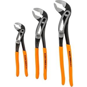 imageKlein Tools D5053KIT 3Piece Classic Klaw Pump Pliers Set 7Inch 10Inch and 12Inch Pump Pliers Compact Design with VJaw and Hardened Teeth for Maximum Torque