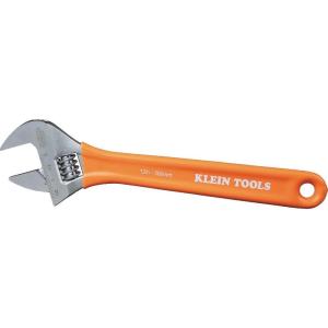 imageKlein Tools D5074 Adjustable Wrench Set Extra Capacity 6Inch 8Inch 10Inch 12Inch Forged Alloy Steel Metric and SAE 4Piece12Inch