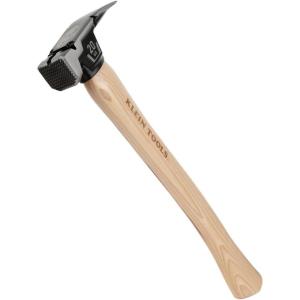 imageKlein Tools H80920H Milled Face Framing Hammer with Straight Claw 20Ounce Forged Steel Hickory Handle California Framing Style Magnetic Nail Starter and ExtraLarge Squared Strike FaceMilled Face