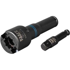 imageKlein Tools NRHD4 Impact Socket Set 4in1 SAE Socket Wrench 4 Point Sockets 34 1316 1 118Inch Sockets and 716Inch Hex Adapter