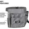 imageKlein Tools 21022 6Pocket Tool Apron Durable Duck Canvas with Riveted Seams Adjustable Work Belt 46Inch Length Removable Tape Measure Loop