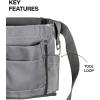 imageKlein Tools 21022 6Pocket Tool Apron Durable Duck Canvas with Riveted Seams Adjustable Work Belt 46Inch Length Removable Tape Measure Loop