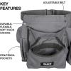 imageKlein Tools 21024 8Pocket Tool Apron Flex Frame Closeable Pockets Durable Duck Canvas with Riveted Seams Adjustable Work Belt 46Inch Length Removable Tape Measure Loop