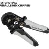 imageKlein Tools 34061 Ferrule Crimping Tool Set with Ratcheting Hex Crimper Pliers 1200 Wire Terminals 1022 AWG and Soft Carrying Case for Electrical Applications