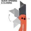 imageKlein Tools 44307 FLICKBLADE Folding Utility Knife Subcompact Design with QuickChange TripleGround Carbon Steel Blade Dual Locking Positions and Pocket Clip