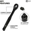 imageKlein Tools 65301ADP KNECT S Pass Through Ratchet and 14Inch Socket Adapter Set Compact and Comfortable Hand Tool Backwards Compatible with 14Inch Square Drive Sockets