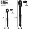 imageKlein Tools 65408ADP KNECT M Pass Through Ratchet and 38Inch Socket Adapter Set 90Tooth Wrench for Extended Threaded Rods Compact and Comfortable Grip Traditional Socket Compatibility