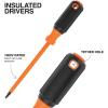 imageKlein Tools 85850 9Piece Electrician Tool Set with 3 Phillips 3 Slotted Drivers ScrewHolding Driver 2 Insulated Drivers  Phillips and Square CushionGrip Handle