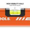 imageKlein Tools 93548MAG 48Inch Box Level Magnetic Box Beam Bubble Level 3 Vials High Visibility Orange Aluminum Body VGroove and Magnet Track24Inch
