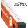 imageKlein Tools 93548MAG 48Inch Box Level Magnetic Box Beam Bubble Level 3 Vials High Visibility Orange Aluminum Body VGroove and Magnet Track24Inch