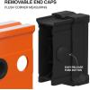 imageKlein Tools 93548MAG 48Inch Box Level Magnetic Box Beam Bubble Level 3 Vials High Visibility Orange Aluminum Body VGroove and Magnet Track48Inch