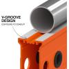 imageKlein Tools 93548MAG 48Inch Box Level Magnetic Box Beam Bubble Level 3 Vials High Visibility Orange Aluminum Body VGroove and Magnet Track48Inch