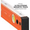 imageKlein Tools 93548MAG 48Inch Box Level Magnetic Box Beam Bubble Level 3 Vials High Visibility Orange Aluminum Body VGroove and Magnet Track48Inch
