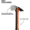imageKlein Tools H81020 AntiVibration Smooth Face Hammer with Straight Claw 20Ounce Forged Steel Magnetic Nail Starter and ExtraLarge Squared Strike Face