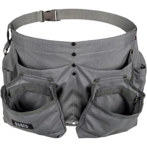 imageKlein Tools 21024 8Pocket Tool Apron Flex Frame Closeable Pockets Durable Duck Canvas with Riveted Seams Adjustable Work Belt 46Inch Length Removable Tape Measure Loop