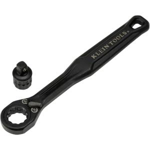 imageKlein Tools 65301ADP KNECT S Pass Through Ratchet and 14Inch Socket Adapter Set Compact and Comfortable Hand Tool Backwards Compatible with 14Inch Square Drive Sockets