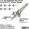imageKlein Tools 647M Tool Set Made in USA Magnetic Nut Drivers Sizes 316 14 516 1132 38 716 12Inch 6Inch Hollow Shafts 7PieceTool Set
