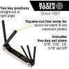 imageKlein Tools 70591 Folding Hex Key Set 9Key SAE SizesStandard