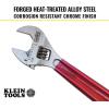 imageKlein Tools D5078 Adjustable Wrench Extra Capacity Jaw Forged Drive Wrench with High Polish Chrome Finish 8InchDipped Handle  4Inch