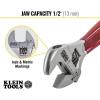 imageKlein Tools D5078 Adjustable Wrench Extra Capacity Jaw Forged Drive Wrench with High Polish Chrome Finish 8InchDipped Handle  4Inch