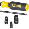 imageVACO VAC1070 Impact Driver 7in1 SAE MultiBit Impact Flip Socket with Handle 6 EasytoIdentify Hex Driver Sizes and 14Inch Bit HolderMetric