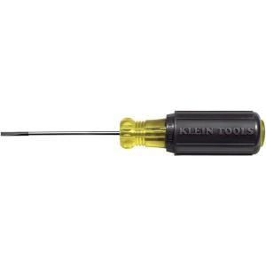 imageKlein Tools 6124 Screwdriver Made in USA Flat Head Terminal Block Screwdriver 18Inch Cabinet Tip 4Inch Round Shank TBDIN1 Count Pack of 1