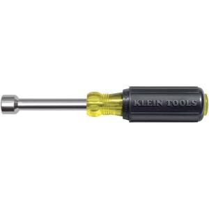 imageKlein Tools 63014M Nut Driver Made in USA 14Inch Magnetic Tip Nut Driver with 3Inch Hollow Shaft Cushion Grip Handle3Inch Shaft