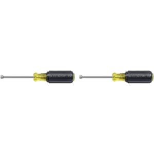 imageKlein Tools 63014M Nut Driver Made in USA 14Inch Magnetic Tip Nut Driver with 3Inch Hollow Shaft Cushion Grip Handle3Inch Shaft Pack of 2