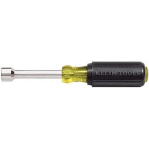 imageKlein Tools 630516 Nut Driver Made in USA 516Inch Tip Nut Driver with 3Inch Hollow Shaft Cushion Grip Handle12Inch Tip