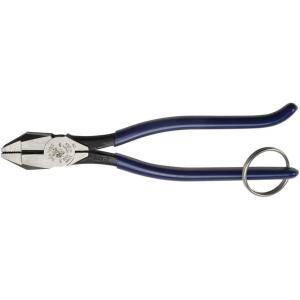 imageKlein Tools D2017CSTT Slim Ironworker Pliers with Heavy Duty Knurled Jaws Induction Hardened Knives and a Split Tether RingSlim  Square Nose