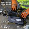 imageKlein Tools 55582 Tool Pouch Zipper Bag Dual Compartments 10Inch x 6Inch Heavy Duty Tool Bag Organizer Multipurpose for Tools to CraftsGray