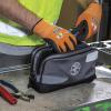 imageKlein Tools 55582 Tool Pouch Zipper Bag Dual Compartments 10Inch x 6Inch Heavy Duty Tool Bag Organizer Multipurpose for Tools to CraftsGray