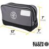 imageKlein Tools 55582 Tool Pouch Zipper Bag Dual Compartments 10Inch x 6Inch Heavy Duty Tool Bag Organizer Multipurpose for Tools to CraftsGray