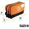 imageKlein Tools 55582 Tool Pouch Zipper Bag Dual Compartments 10Inch x 6Inch Heavy Duty Tool Bag Organizer Multipurpose for Tools to CraftsOrange
