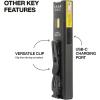 imageKlein Tools 56074 EDC Pocket Flashlight with Green Laser Three Brightness Modes up to 1000 Lumens with Turbo Mode Builtin Floodlight amplt1mW 510 to 530nm Class 2 Rechargeable