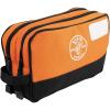 imageKlein Tools 55582 Tool Pouch Zipper Bag Dual Compartments 10Inch x 6Inch Heavy Duty Tool Bag Organizer Multipurpose for Tools to CraftsOrange