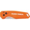 imageKlein Tools 44320 FLICKBLADE Folding Utility Pocket Knife Compact EDC with Stainless Steel Blade Button Lock Pocket Clip and Tether Hole