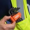imageKlein Tool LS22 22Piece Long Hex Key Set SAE and Metric HeatTreated L Style Key Sizes 116Inch to 38Inch and 15 to 10mm