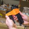 imageKlein Tool LS22 22Piece Long Hex Key Set SAE and Metric HeatTreated L Style Key Sizes 116Inch to 38Inch and 15 to 10mm