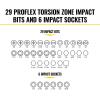 imageKlein Tools 33805 ProFlex 38Piece SAE Impact Driver Tool Set with Modular Case S2 Steel Magnetic Adjustable Screwdriver 29 Bits 6 SAE Socket Sizes