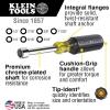 imageKlein Tools 647 Tool Set Made in USA Nut Drivers Sizes 316 14 516 1132 38 716 12Inch ChromePlated 6Inch Shafts Cushion Grip 7Piece7Piece