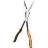 imageKlein Tools 71400 Long Nose Needle Nose Pliers Angled Knurled Jaws Double Rivet Extended Reach for Tight Space Access 13Inch