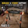 imageKlein Tools 80178 Folding Saw Horse Adjustable 26 to 32Inch Height 2x4 Support Arms Heavy Duty Jobsite Table 2Pack